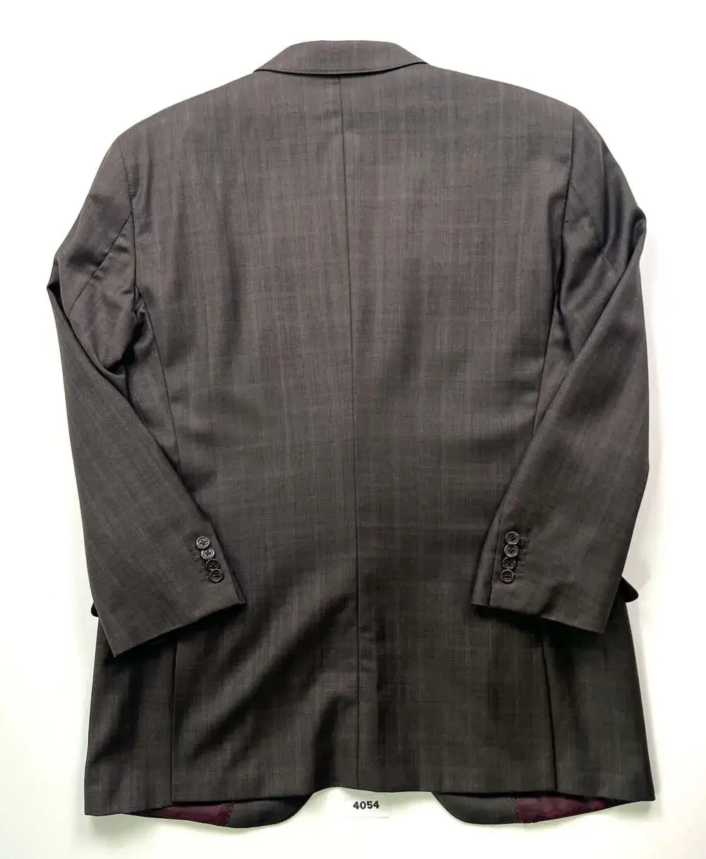 Peter Millar John Ongley Collection Wool Windowpane Blazer Size 46L see measurem